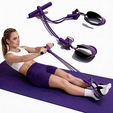 💪 4-Tube Pedal Resistance Band