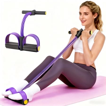💪 4-Tube Pedal Resistance Band