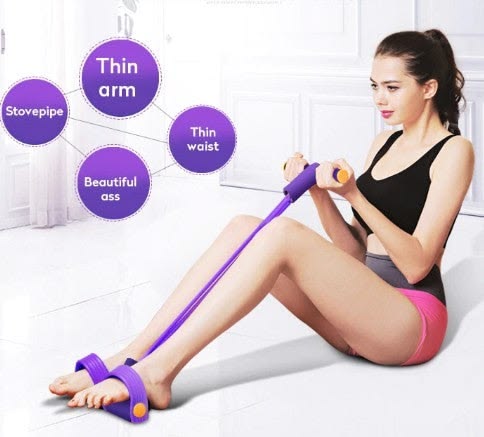 💪 4-Tube Pedal Resistance Band